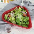 Disposable Red Heartshaped Plastic Take Out Food Container